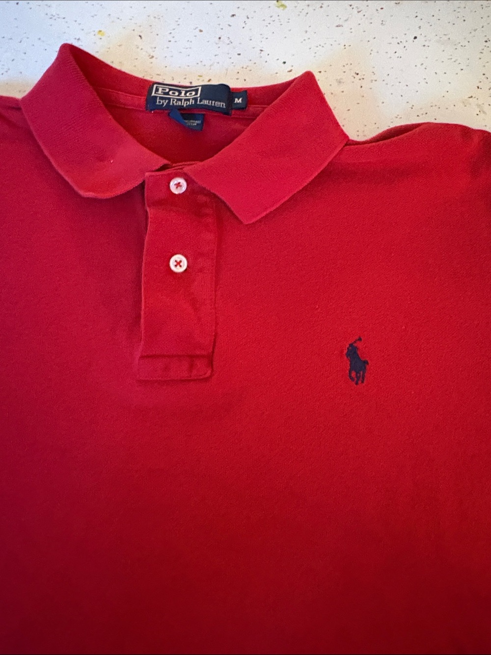 Polo by Ralph Lauren Red Men’s Polo Shirt with Navy Logo